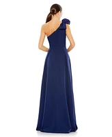 Mac Duggal Women's Bow One Shoulder A Line Gown