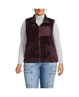 Lands' End Plus Size Cozy High Pile Fleece Vest