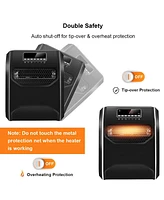 Sugift 12 H Timer Led Remote Control Portable Electric Space Heater