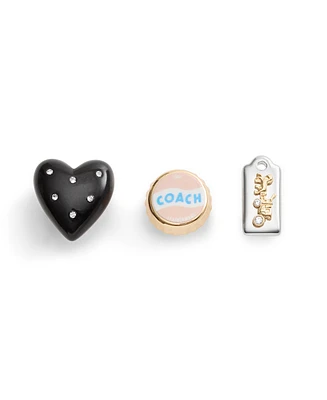 Coach Faux Stone Vintage Charms Signature Pin Brooch