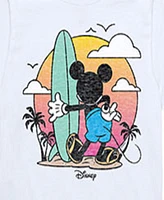 Hybrid Big Boys Disney Mickey Mouse Surfboard Graphic Tee