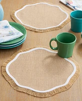Fiesta Textured Jute Scallop Border Placemat, Set of 4