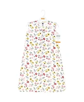 Hudson Baby Girls Cotton Sleeveless Wearable Sleeping Bag, Sack, Blanket, Soft Painted Floral, 0-6 Months