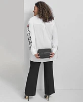 Karl Lagerfeld Paris Sketch Girl Cotton Top Bootcut Pants