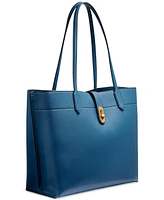 Donna Karan Bridgehampton Leather Turnlock Triple Compartment Tote