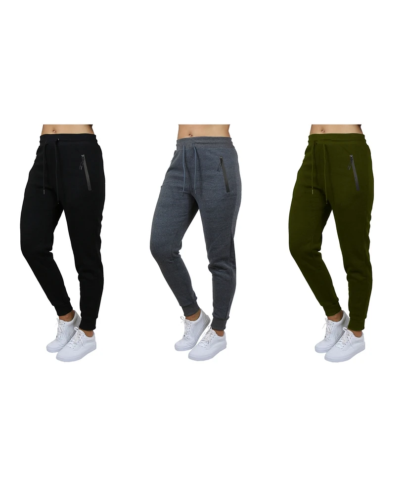 Galaxy By Harvic Women's Pro Star Modern Fit Fleece Lined Joggers
