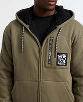 Ecko Unltd Men's Printed Zip Sherpa Hoodie