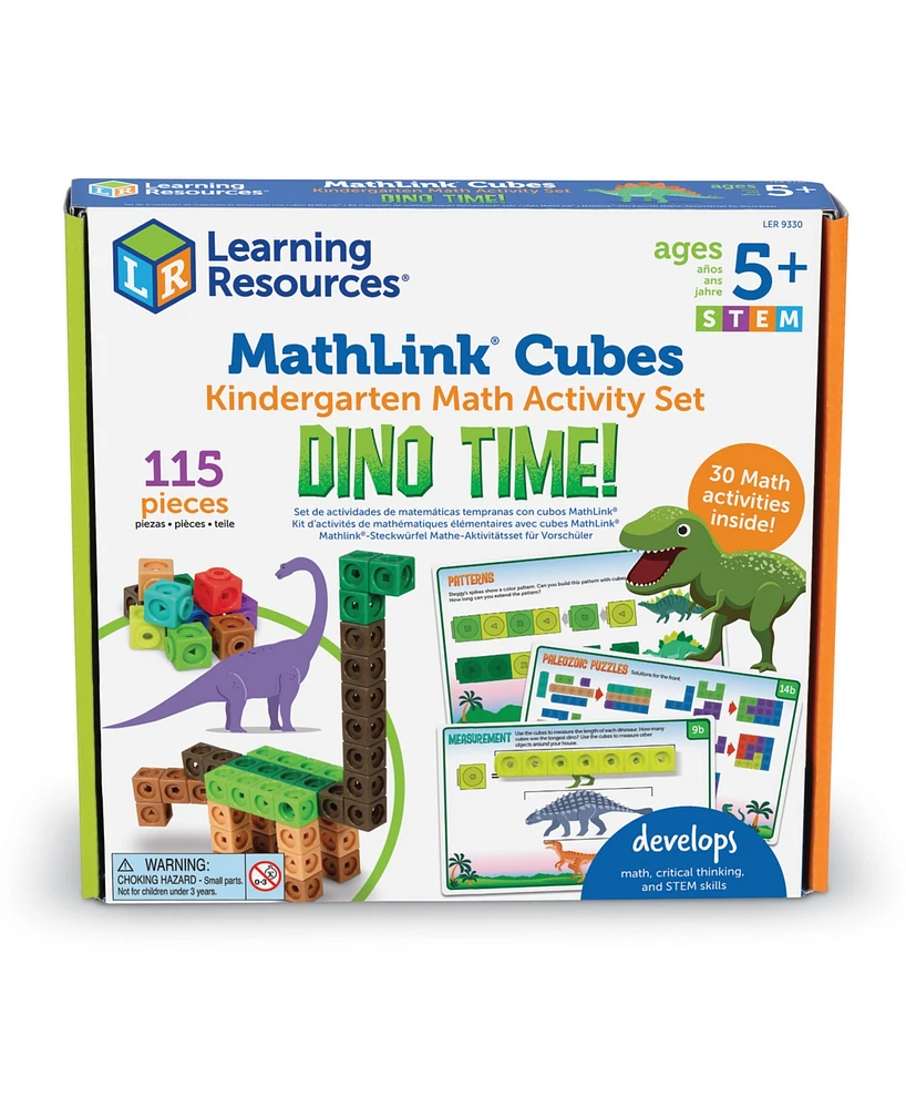 Learning Resources Mathlink Cubes Kindergarten Math Activity Set: Dino Time