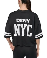 Dkny Sport Women's Varsity Mesh Cropped T-Shirt