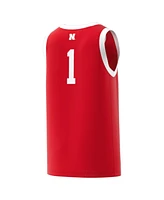 Adidas Men's 1 Scarlet Nebraska Huskers Replica Swingman Jersey