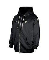 Nike Men's Black Boston Celtics Authentic Standard Issue Full-zip Hoodie Jacket