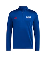 Adidas Men's Royal Kansas Jayhawks Half-Zip Pullover Golf Jacket