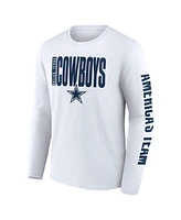 Fanatics Men's White Dallas Cowboys Vision Long Sleeve T-Shirt
