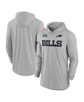 Nike Men's Gray Buffalo Bills 2024 Salute to Service Lightweight Performance Long Sleeve Hooded T-Shirt