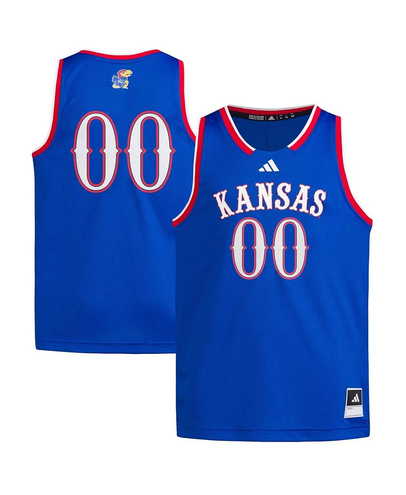 Adidas Big Boys and Girls 00 Royal Kansas Jayhawks Swingman Jersey