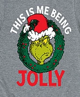 Hybrid Big Boys The Grinch Being Jolly Graphic Tee