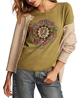 Lucky Brand Women's Cotton Grateful Dead Lotus Tee