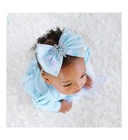 Sweet Wink Baby Girl's Snow Princess Iridescent Tulle Bow Baby Headband