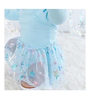 Sweet Wink Baby Girls Snow Princess Iridescent Long Sleeve Tutu Bodysuit