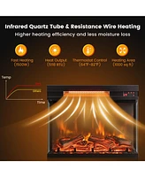 Sugift 23-inch 3-Sided Electric Fireplace Insert with Remote Control