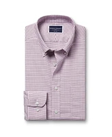 Charles Tyrwhitt Men's Slim Fit Button-Down Collar Non-Iron Stretch Check Oxford Shirt