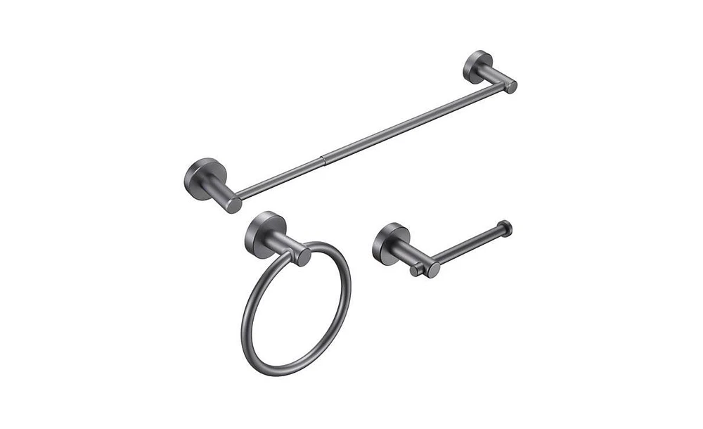 Slickblue Bathroom Hardware Set Towel Bar, Toilet Paper Holder, and Hooks for Modern Bathroom Decor