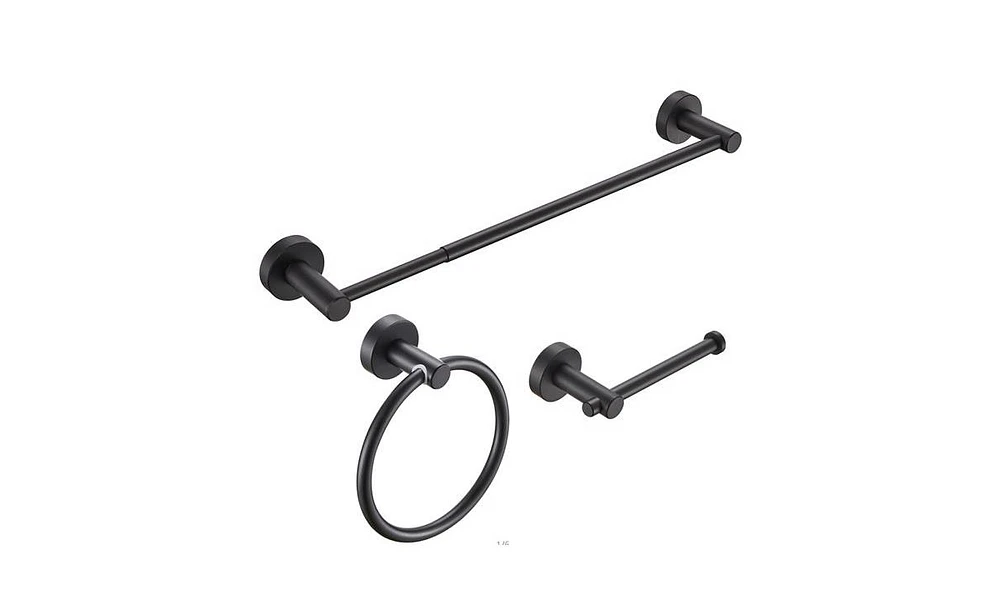 Slickblue Bathroom Hardware Set Towel Bar, Toilet Paper Holder, and Hooks for Modern Decor