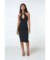 Bebe Women's Cutout Choker Neck Midi Dress