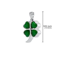 Stainless Steel Clover Cremation Pendant with 18 inch Necklace