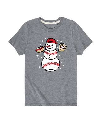 Hybrid Big Boys Santa Snowman Graphic Tee