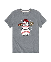 Hybrid Big Boys Baseball Snowman Graphic Tee