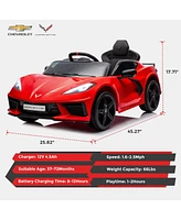 Funtok 12V Electric Ride On Car Kids Toy w/ Parent Remote Control, 3 Speeds, bluetooth, MP3, Led Lights