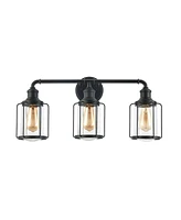 Flynama 24 in. 3-Light Vanity Light with Clear Glass Shade