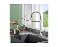 Casainc Single-Handle Spring Pull-Down Kitchen Faucet Single Hole 1.8 Gpm