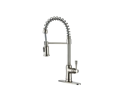 Casainc Single-Handle Spring Pull-Down Kitchen Faucet Single Hole 1.8 Gpm
