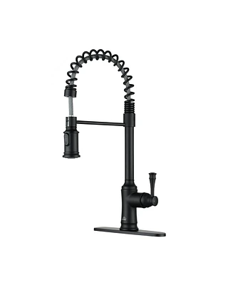 Casainc Single-Handle Spring Pull-Down Kitchen Faucet Single Hole Faucet 1.8 Gpm