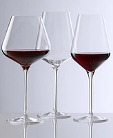 Stolzle Lausitz Quatrophil Burgundy Glasses, Set of 4