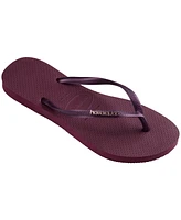 Havaianas Women's Slim Logo Metallic Slip On Sandals