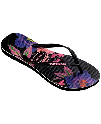 Havaianas Women's Slim Floral Colors Slip On Sandals