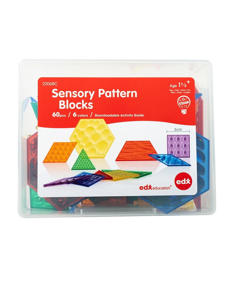 edxeducation Translucent Sensory Pattern Blocks