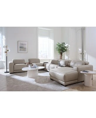 Darrium Leather Sectional Collection Created For Macys