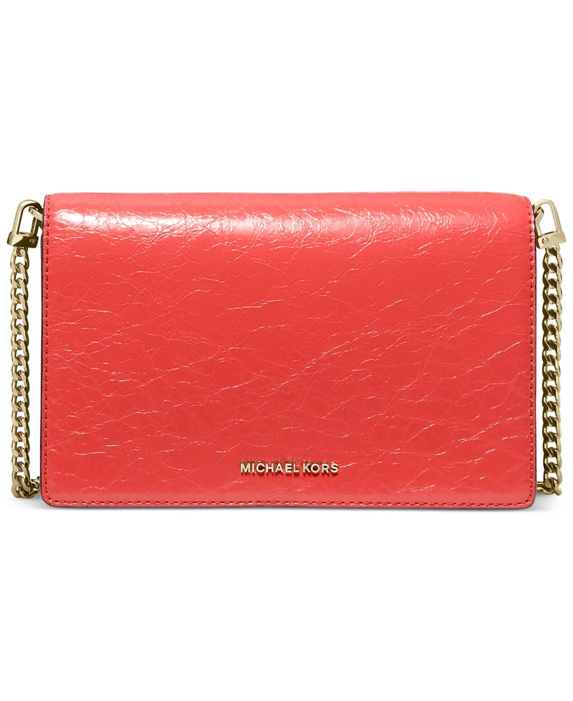 Michael Kors Jet Set Small Leather Flap Chain Crossbody