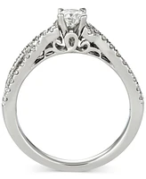 Diamond Engagement Ring (5/8 ct. t.w.) in 14k White Gold