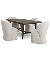 Pc. Set (Griffith Rectangular Dining Table & Dimova Chairs