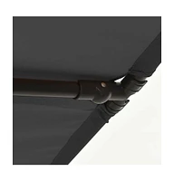 Garden Parasol with Aluminum Pole 6.6'x4.9' Anthracite