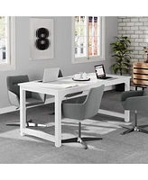 Tribesigns 63”Executive Desk, Modern Simple Workstation Business Furniture, Large Office Computer Desk with Thicken Frame