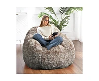 gaomon Bean Bag Chairs for Adults, Faux Fur Bean Bag Chair with Filler, Soft Plush Living Room Beanbag Chair Armrest Bean Bag Couch, Fluffy Couch Lazy