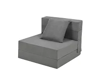 gaomon Folding Sofa Bed, Foldable Couch Bed with Pillow, Convertible Sleeper Chair Folding Sofa Mattress