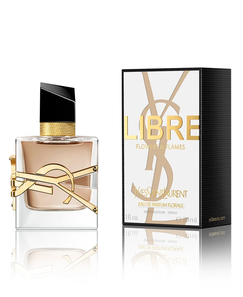 Free Libre Flowers and Flames deluxe mini fragrance with any $175 Libre Fragrance Purchase