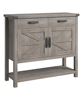 gaomon Farmhouse Entryway Table with 2-Door Cabinet & 2 Drawers